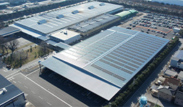 太田ドア工場物流棟に設置した太陽光発電設備