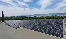 九州工場に設置した太陽光発電設備
