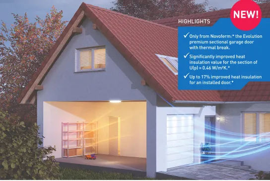 Evolution premium sectional garage door Heat-insulating sectional garage door (NF Group)