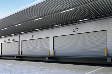High-strength shutter with wind-resistant guards (Sanwa Shutter Corporation)