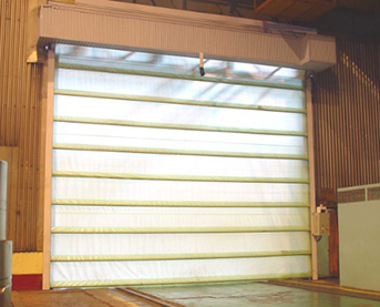 High-speed sheet-type shutter (China; Shanghai Baosteel-Sanwa Door)