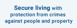 Secure living with protection from crimes against people and property