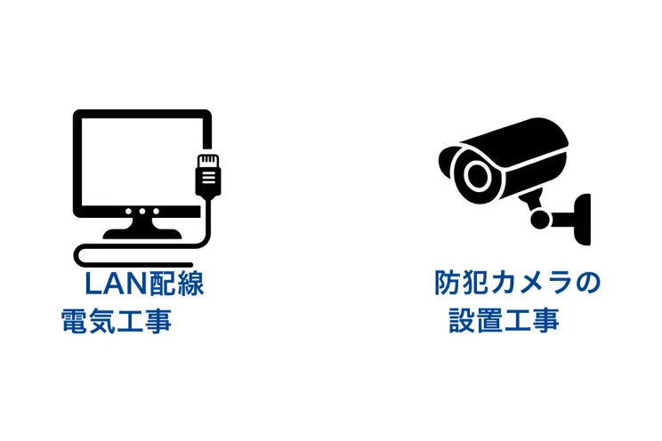 LAN配線電気工事 防犯カメラの設置工事